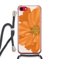 Orange Ellila flower: iPhone SE 2020 Transparant Hoesje met koord