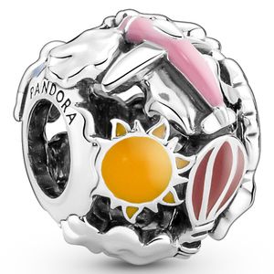 Pandora 791695C01 Bedel Jungle Fly Away Rainbow Sky-Travel zilver-emaille meerkleurig