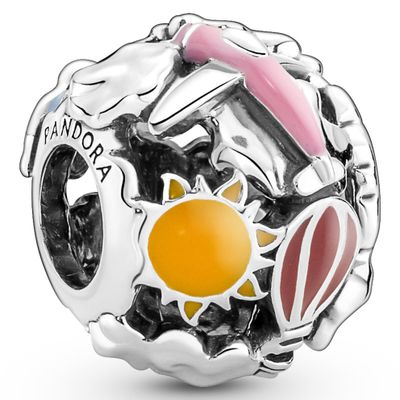 Pandora 791695C01 Bedel Jungle Fly Away Rainbow Sky-Travel zilver-emaille meerkleurig