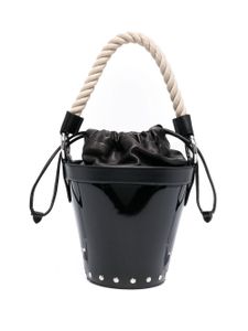 Maison Margiela petit sac seau Fire en cuir - Noir