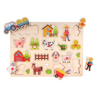 Imp Houten noppenpuzzel boerderij, 17st.