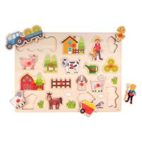 Imp Houten noppenpuzzel boerderij, 17st.