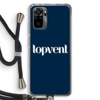 Topvent Navy: Xiaomi Redmi Note 10 Pro Transparant Hoesje met koord