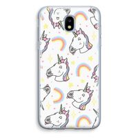 Rainbow Unicorn: Samsung Galaxy J5 (2017) Transparant Hoesje