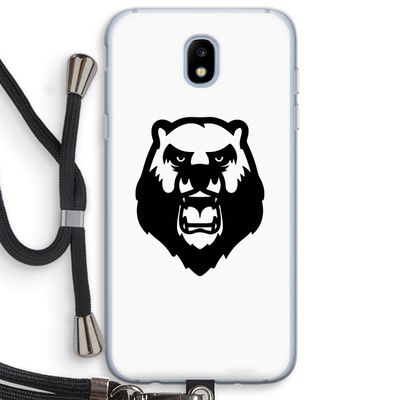 Angry Bear (white): Samsung Galaxy J5 (2017) Transparant Hoesje met koord