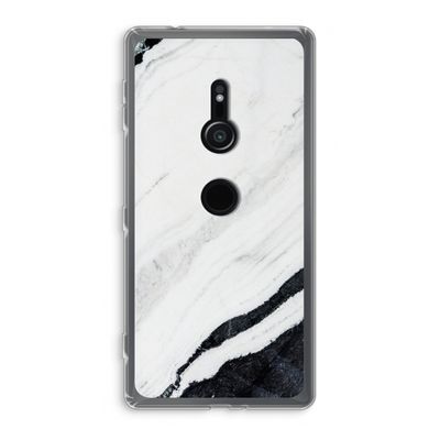 Elegante marmer: Sony Xperia XZ2 Transparant Hoesje