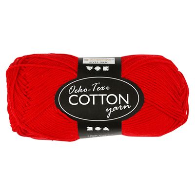 Creativ Company Katoengaren, donkerrood, 50gr, 170m
