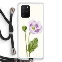 Purple poppy: Samsung Galaxy S10 Lite Transparant Hoesje met koord