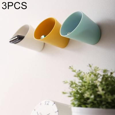 3 PCS draagbare kleine dingen Stickable muur opbergdoos willekeurige kleur levering