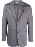 Canali blazer en coton à simple boutonnage - Gris