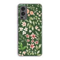 Botanical green sweet flower heaven: OnePlus Nord 2 5G Transparant Hoesje