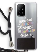 Right Place: Oppo A94 5G Transparant Hoesje met koord