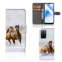 OPPO A16/A16s/A54s | Telefoonhoesje | Met pasjeshouder | Paarden