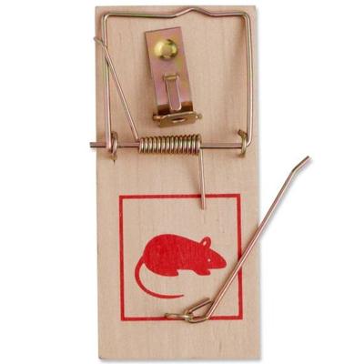 Benson Muizenval - 8x stuks - hout/metaal - 10 x 4,5 cm