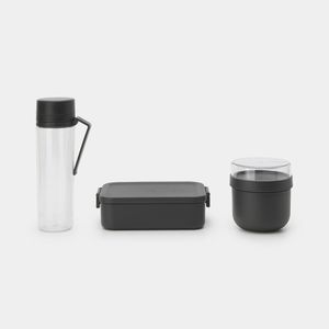 Brabantia Make & Take Lunchdoosset 0,5 l Kunststof Grijs, Transparant 3 stuk(s)