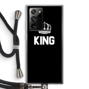King zwart: Samsung Galaxy Note 20 Ultra / Note 20 Ultra 5G Transparant Hoesje met koord
