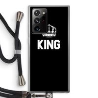 King zwart: Samsung Galaxy Note 20 Ultra / Note 20 Ultra 5G Transparant Hoesje met koord