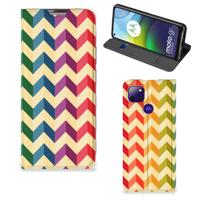 Motorola Moto G9 Power | Hoesje met Magneet | Zigzag Multi Color
