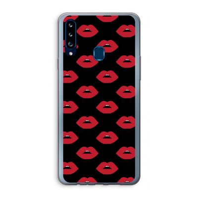 Lips: Samsung Galaxy A20s Transparant Hoesje