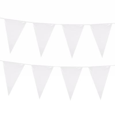 Boland Bruiloft Vlaggenlijn XXL - 2x - wit - 10 meter - feestdecoratie
