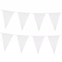 Boland Bruiloft Vlaggenlijn XXL - 2x - wit - 10 meter - feestdecoratie