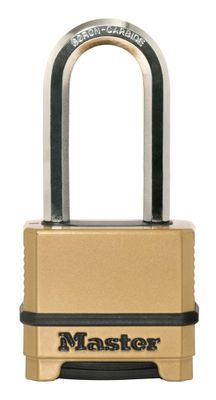 Masterlock 50mm padlock - zinc body with black thermoplastic outer cover for corr - M175EURDLH