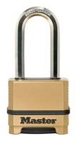 Masterlock 50mm padlock - zinc body with black thermoplastic outer cover for corr - M175EURDLH - thumbnail
