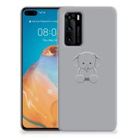 Huawei P40 Telefoonhoesje met Naam Grijs Baby Olifant