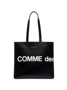 Comme Des Garçons Wallet sac cabas en cuir à logo imprimé - Noir