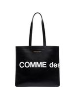 Comme Des Garçons Wallet sac cabas en cuir à logo imprimé - Noir