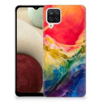 Smartphone hoesje Samsung Galaxy A12 Watercolor Dark