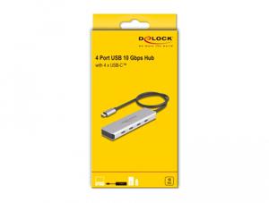 DeLOCK 64231 interface hub USB Type-C 10000 Mbit/s Grijs