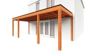 Trendhout Aanbouwveranda Modena 720x300 cm- Plat dak- Hout- Trendhout