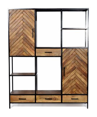 Livingfurn Opbergkast 'Brooklyn' Mangohout, 200 x 160cm