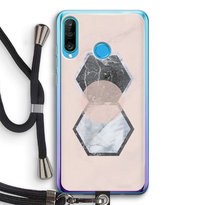 Creatieve toets: Huawei P30 Lite Transparant Hoesje met koord