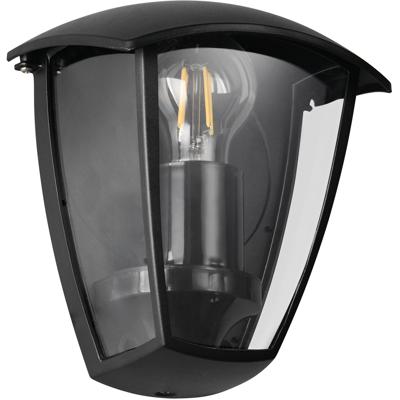 LED Tuinverlichting - Wandlamp Buitenlamp - Trion Tena Wall - E27 Fitting - IP44 - Mat Zwart - Aluminium