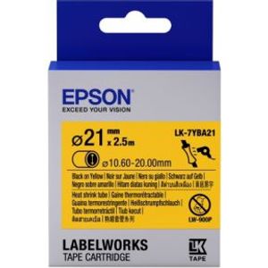 Epson Label Cartridge Heat Shrink Tube (HST) LK-7YBA21 Black/Yellow D21mm (2.5m)