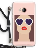 Red lips: HTC U Play Transparant Hoesje met koord
