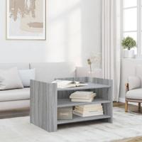 Salontafel 80x50x50 cm bewerkt hout grijs sonoma eikenkleur