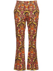 La DoubleJ pantalon évasé à motif géométrique - Noir