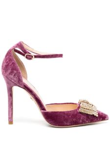 Dee Ocleppo escarpins Bow 105 mm en velours - Violet