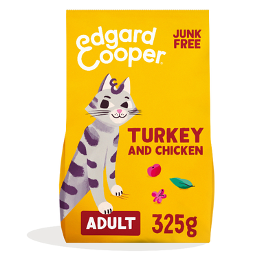 Edgard & Cooper graanvrij kalkoen kattenvoer 325gr