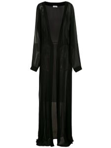 Amir Slama caftan en soie - Noir