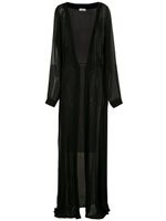 Amir Slama caftan en soie - Noir - thumbnail