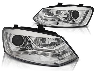 Tuning-Tec Koplampen met parkeerlicht voor VW POLO 6R 09-03 14 CHROOM