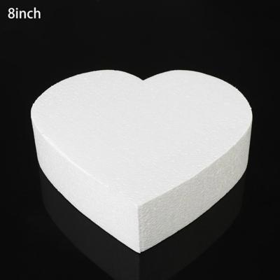 4-delige hartvormige prothese schuim bakken fondant taart zijde bloem praktijk schimmel hoogte: 5cm grootte: 8 inch