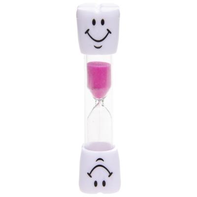 Zandloper/badkamer douche/spelletjes timer roze Smile Emoticon 3 minuten