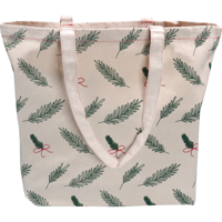 Shopper | Kerstmis | Canvas | Kersttakjes en strikjes | 45x 15x36cm | 50 stuks