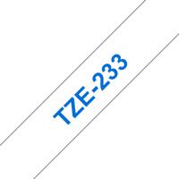 Brother TZe-233 Labeltape Kunststof Tapekleur: Wit Tekstkleur: Blauw 12 mm 8 m