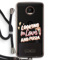Pizza is the answer: Motorola Moto Z Force Transparant Hoesje met koord